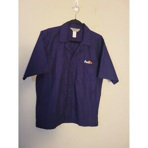 FedEx Dark Purple Short Sleeve Mens Shirt Sz M